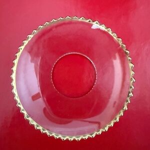 VINTAGE GOLD RIMMED BOBECHE-SET OF 4